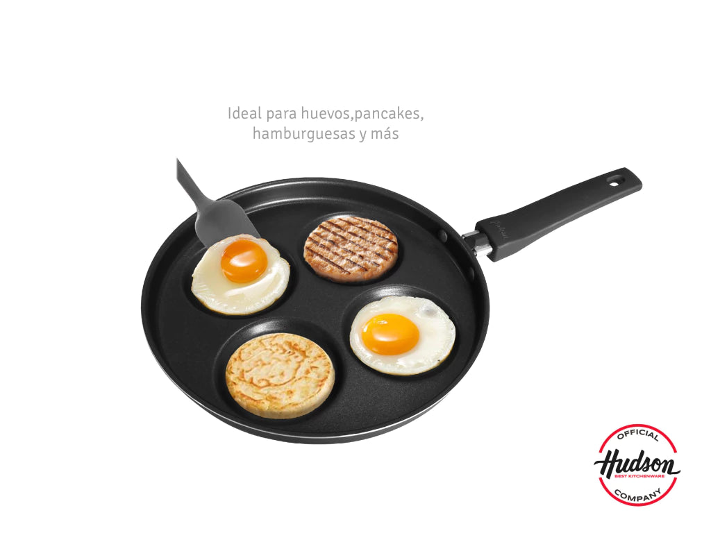 Sartén de Aluminio Daily 4 en 1 c/ Antiadherente para Huevos y Mini Tortillas