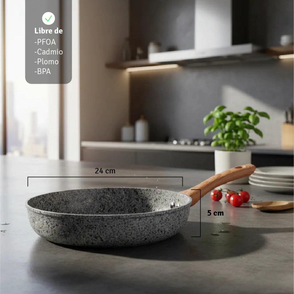 Sartén Línea Granito Stone Para Inducción 24cm