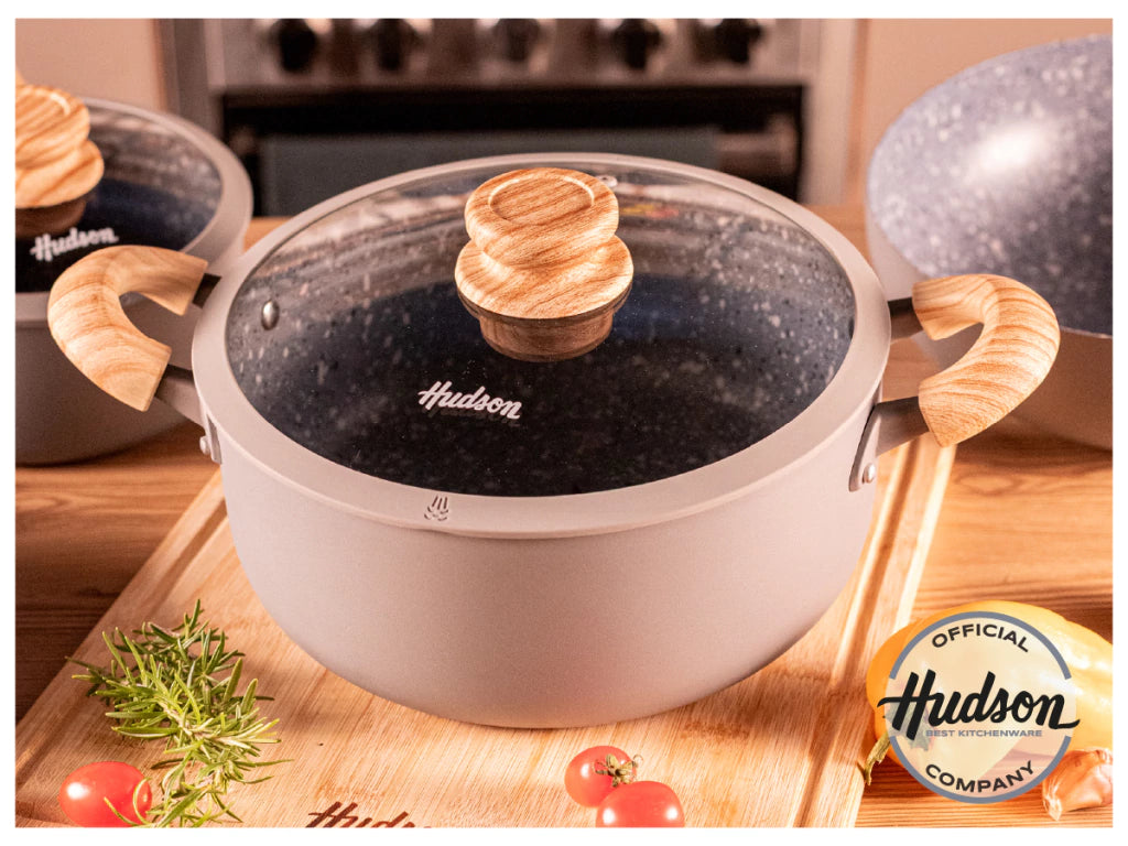 Nueva Olla Línea Granito 20 Cm C/Antiadherente Gris