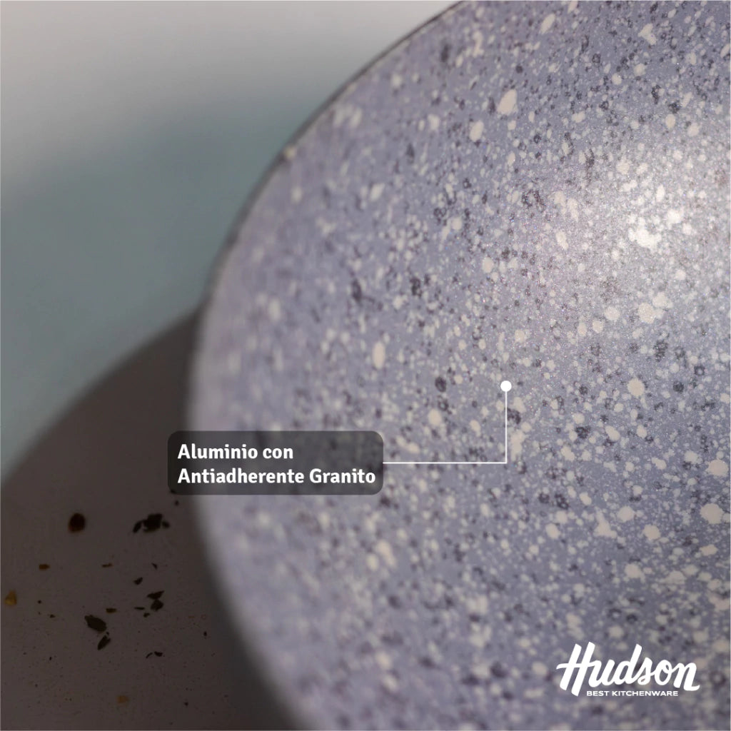 Nuevo Wok Línea Granito 28 Cm C/Antiadherente Gris
