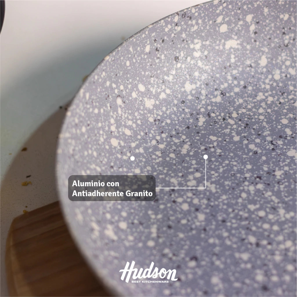 Nueva Sartén Línea Granito24 Cm C/Antiadherente Gris