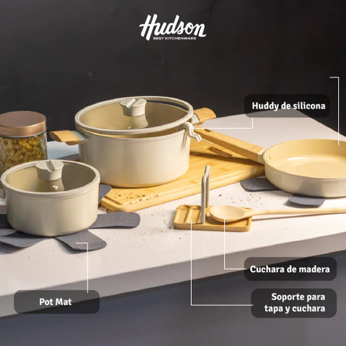 Batería De 5 Piezas Para Inducción Antiadherente Cerámico Línea Harmony