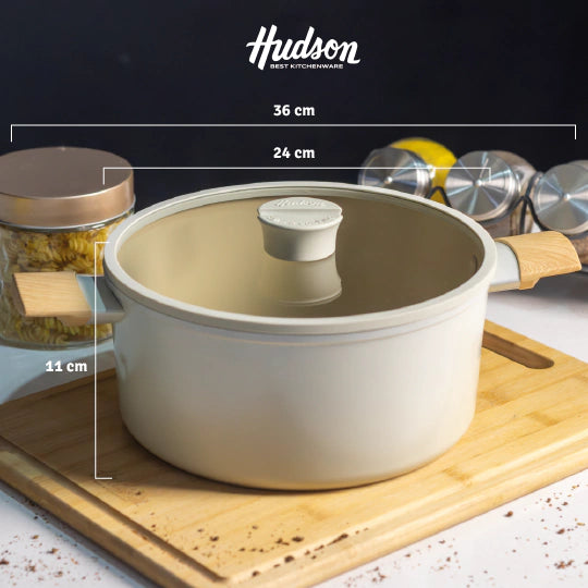 Olla De 24cm Con Antiadherente Cerámico Línea Harmony Para Inducción