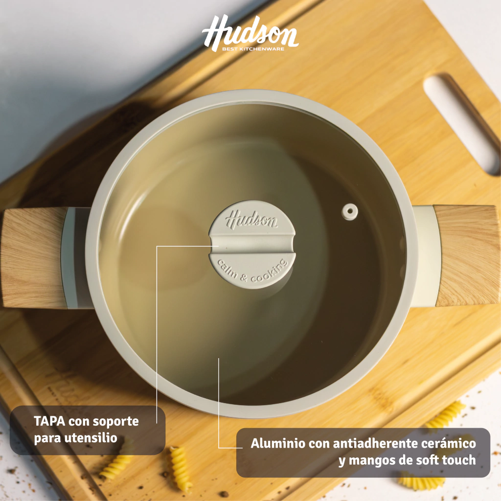 Olla De 20cm Con Antiadherente Cerámico Línea Harmony Para Inducción