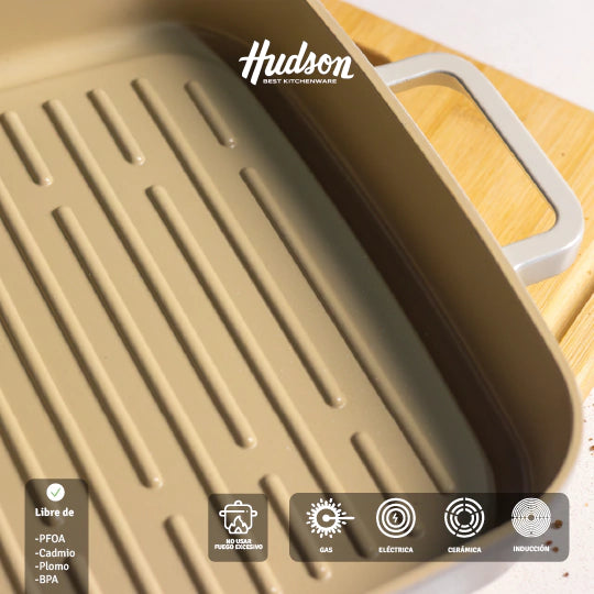 Bifera Aluminio Antiadherente Cerámico 28cm Línea Harmony Beige
