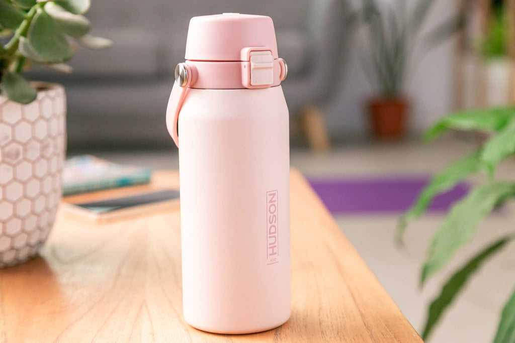 Botella Deportiva Rosa 500 ml Manija + traba +Tapa Flip