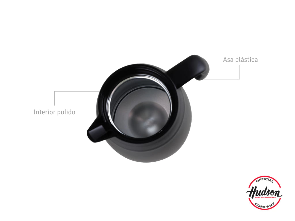 Jarra Negra Conservadora de 2 litros+ Tapa Hermetica Acero