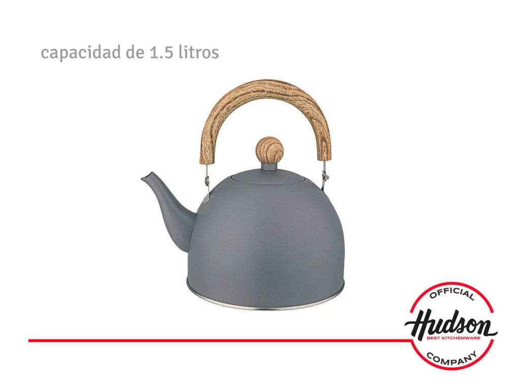 Pava de Acero Inoxidable Gris 1.5 Lts con Pico Matero para Inducción