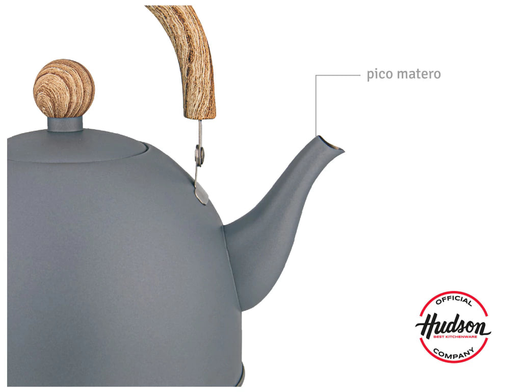 Pava de Acero Inoxidable Gris 1.5 Lts con Pico Matero para Inducción