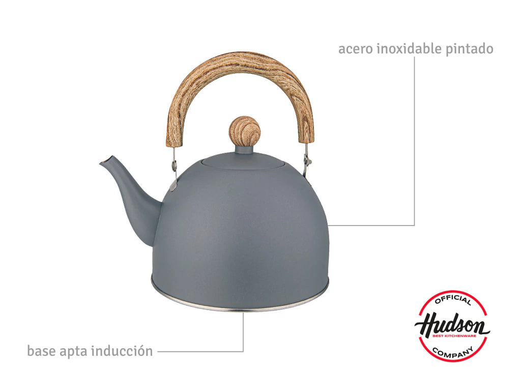 Pava de Acero Inoxidable Gris 1.5 Lts con Pico Matero para Inducción