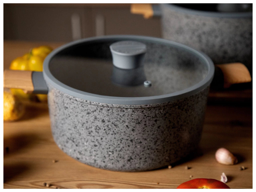 Nueva Olla 24 cm STONE de Aluminio Forjado c/ Antiadherente p/ Inducción