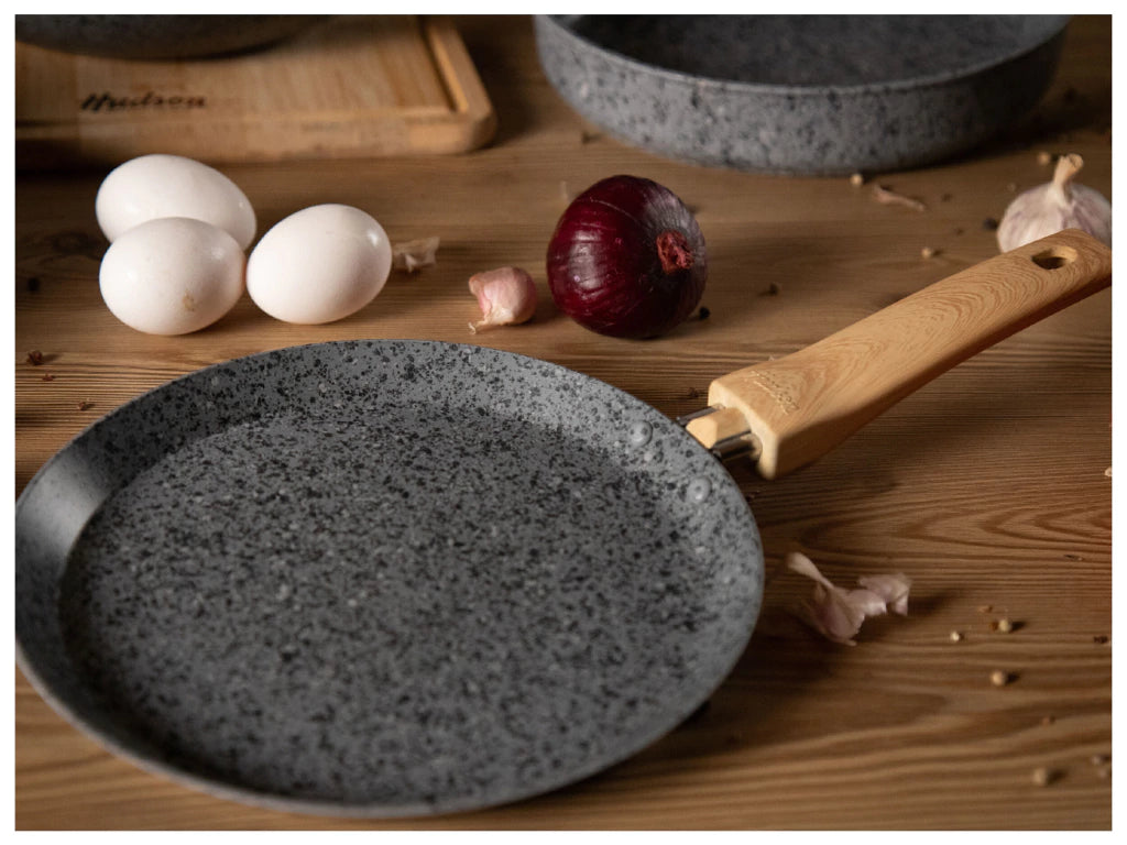 Nueva Panquequera 22 cm STONE de Aluminio Forjado c/ Antiadherente p/ Inducción