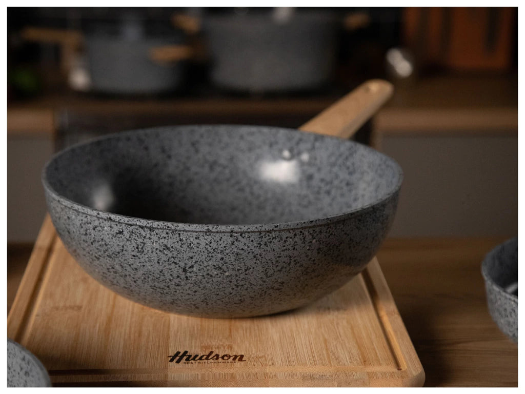 Nuevo Wok 28 cm STONE de Aluminio Forjado c/ Antiadherente p/ Inducción