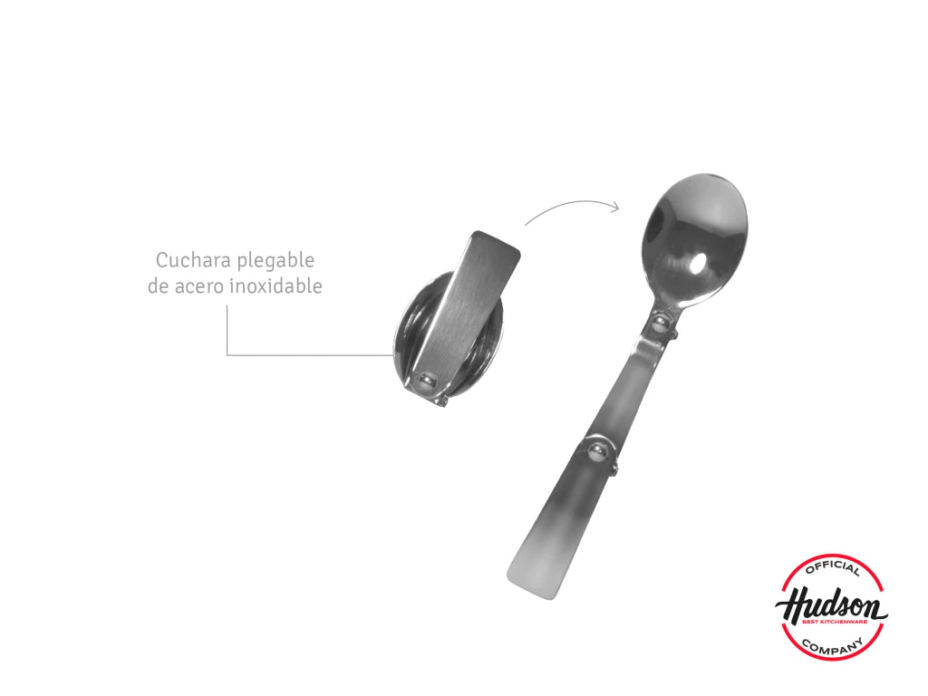 Lunchera Acero Inoxidable c/ Tapon Hermetico + Cuchara