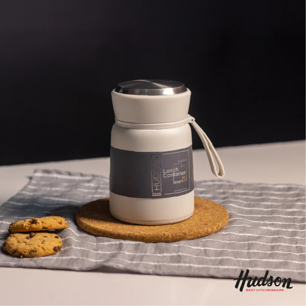 Lunchera Acero Inoxidable c/ Tapon Hermetico + Cuchara