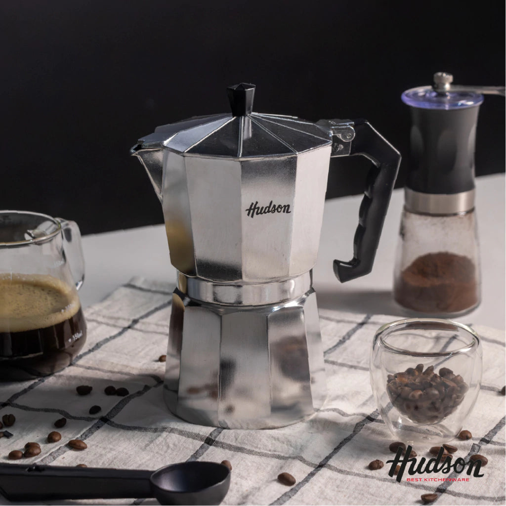 Cafetera Aluminio Pulido Tipo Italiana 9 Tazas