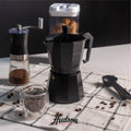Cafetera Italiana de Aluminio Para 6 Pocillos Línea Total Black