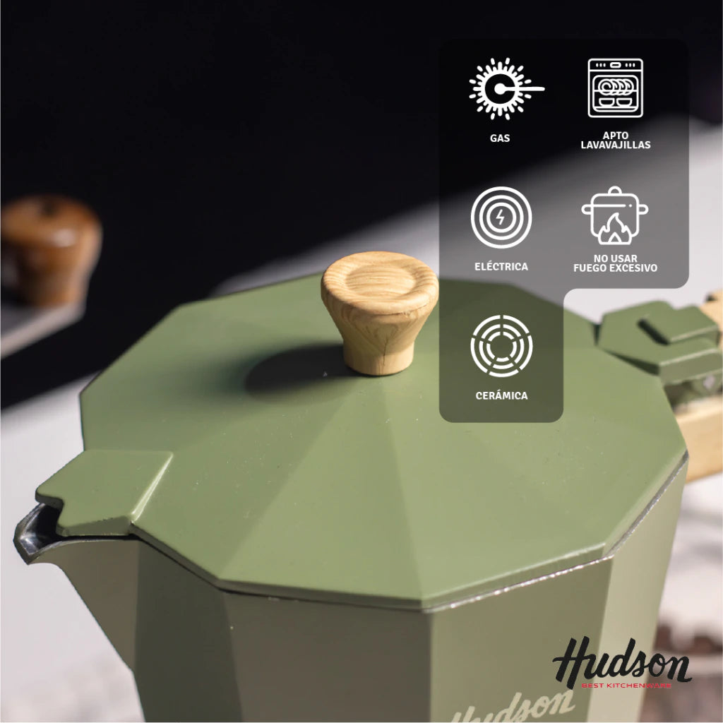 Cafetera Italiana de 450 ml Aluminio Línea Olive