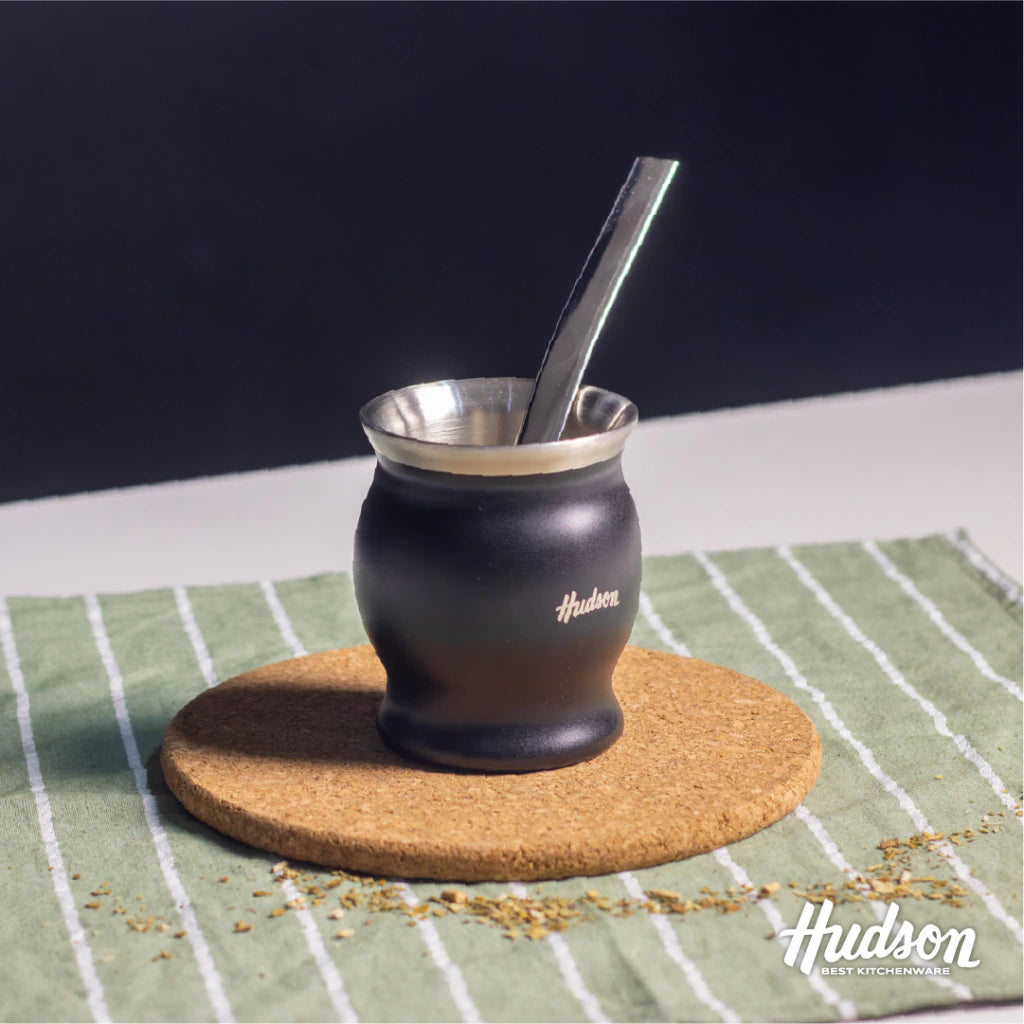 Mate de Acero Inoxidable Copa de 140 ml Negro