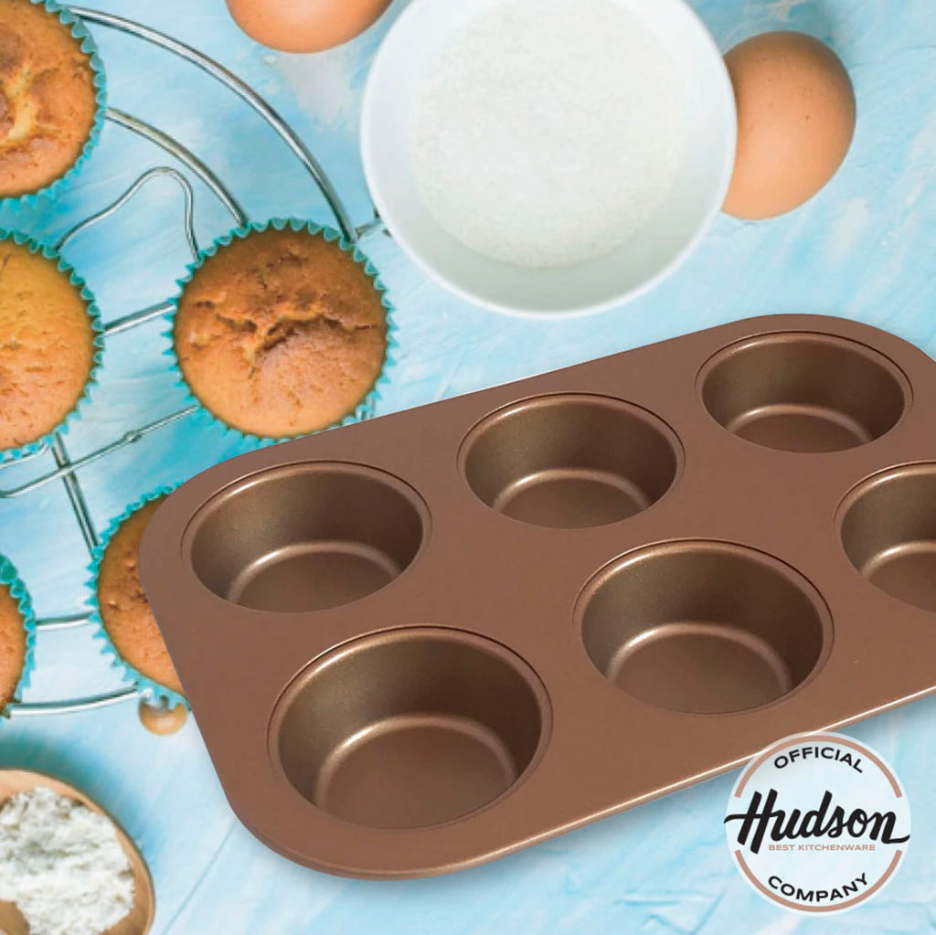 Molde Muffins X 6 Doble Capa Acero Carbono