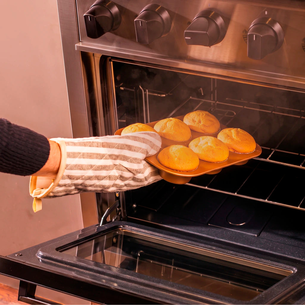 Molde Muffins X 6 Doble Capa Acero Carbono