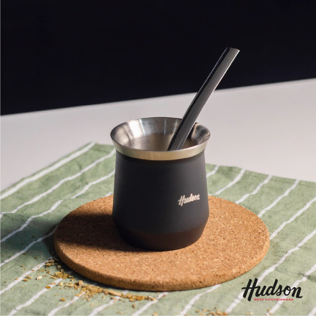 Mate de Acero Inoxidable Vaso de 140 ml Negro