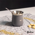 Mate Vaso Gris de Acero Inoxidable de doble pared 140 ml c/ Bombilla