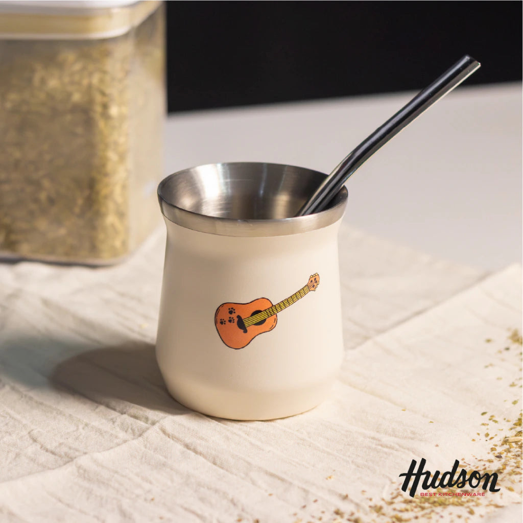 Mate Logo Guitarra Línea Friends 140 ml Acero Inoxidable + Bombilla