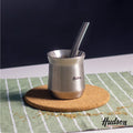 Mate Vaso Pulido de Acero Inoxidable de doble pared 140 ml c/ Bombilla