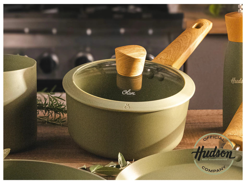 Olla de Aluminio Con 18cm Antiadherente Línea Olive 1.9 L