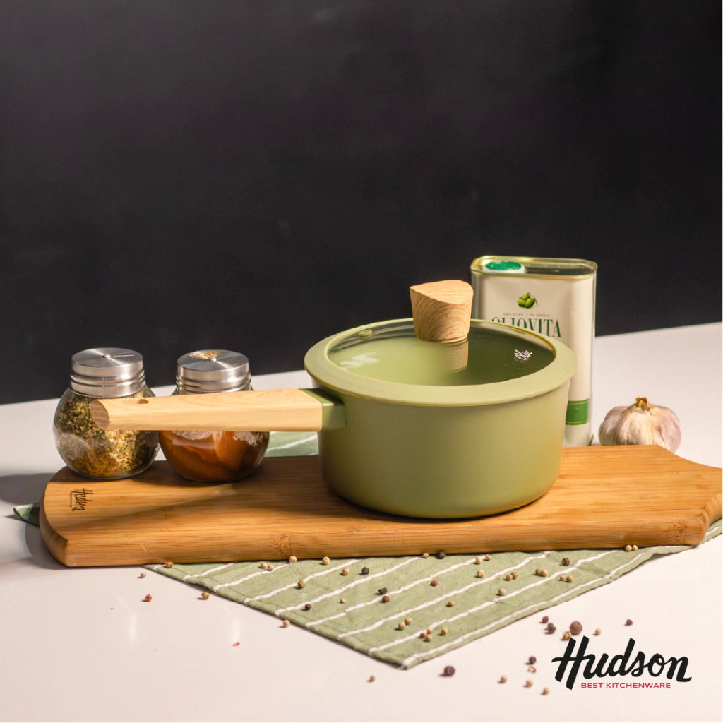 Olla de Aluminio Con 18cm Antiadherente Línea Olive 1.9 L