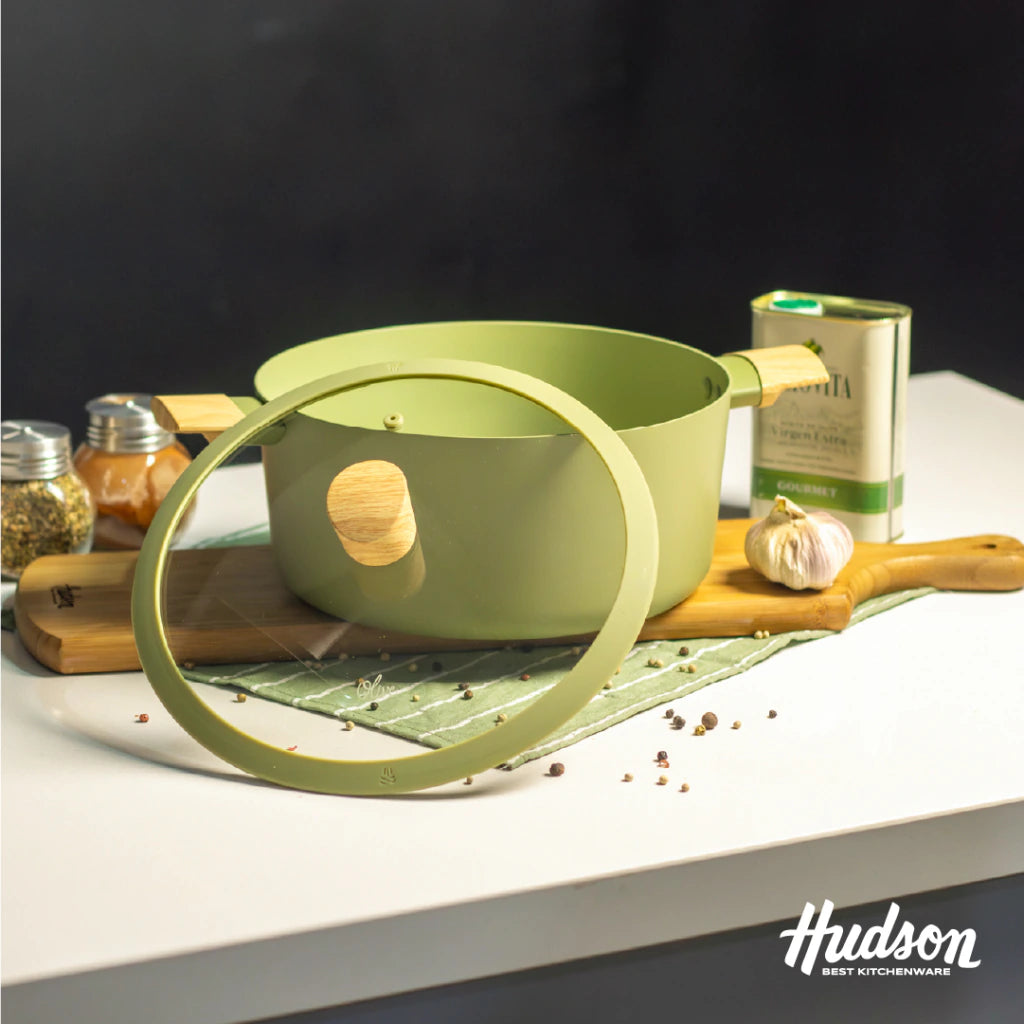 Olla de Aluminio de 26 Cm Con Antiadherente Línea Olive 5.5 L