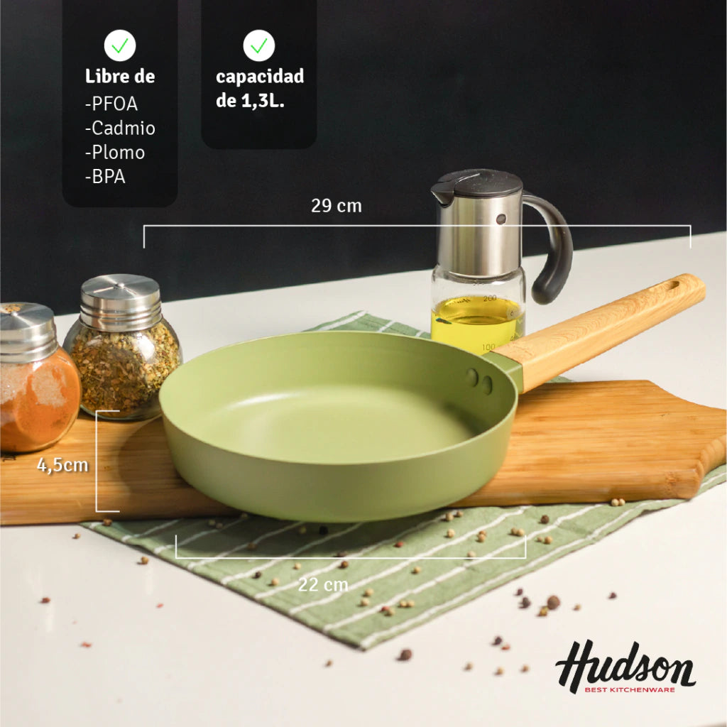 Sartén de Aluminio de 22cm Con Antiadherente Línea Olive 1.3 L