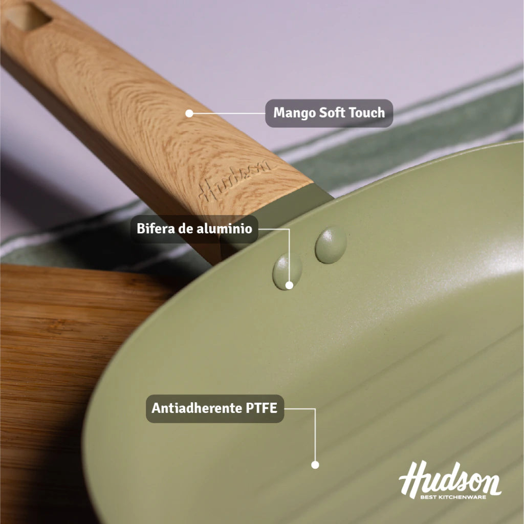 Bifera Aluminio de 26 Cm Con Antiadherente Línea Olive