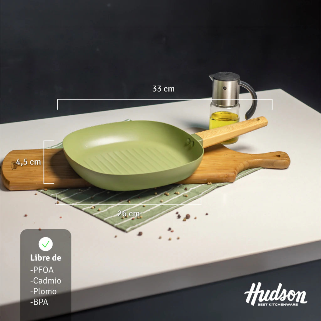 Bifera Aluminio de 26 Cm Con Antiadherente Línea Olive