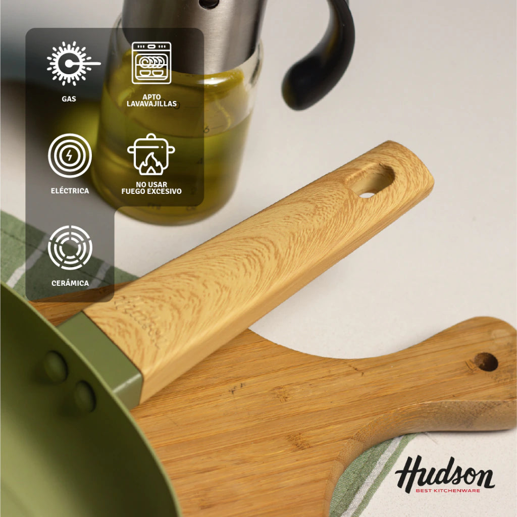 Bifera Aluminio de 26 Cm Con Antiadherente Línea Olive