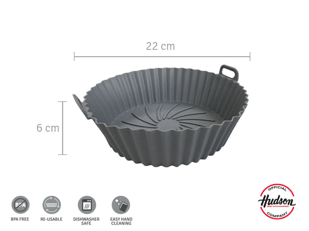 Moldes X2 Para Airfryer Silicona 22x6 CM Redonda