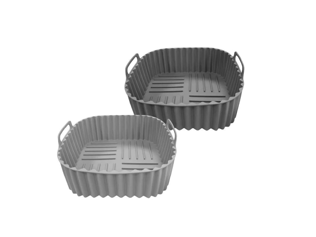 Moldes X2 de Silicona Para Airfryer 22x6 cm Gris