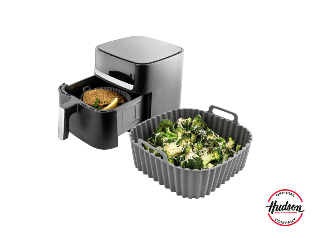 Moldes X2 de Silicona Para Airfryer 22x6 cm Gris