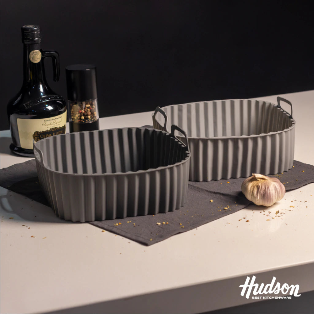 Moldes X2 de Silicona Para Airfryer 22x6 cm Gris