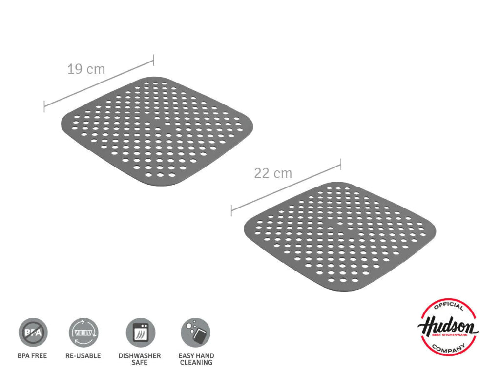 Moldes X2 Para Airfryer Silicona 22x19 Cm Cuadrado