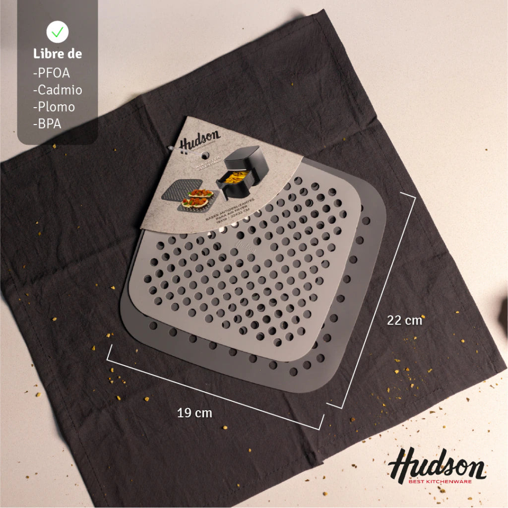 Moldes X2 Para Airfryer Silicona 22x19 Cm Cuadrado