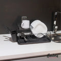 Escurridor De Platos Metal Esmaltado Negro 2 Pisos