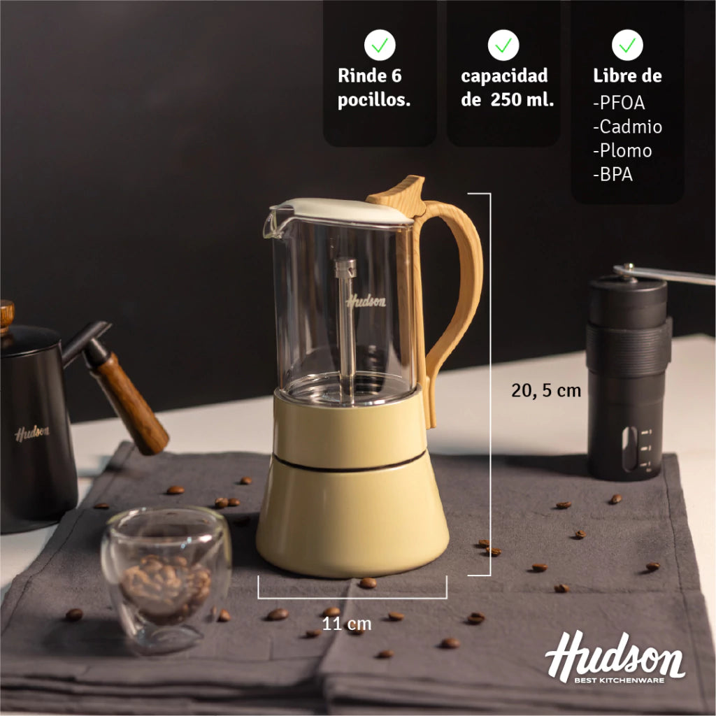 Cafetera Italiana 400ml Acero Inoxidable Harmony Inducción