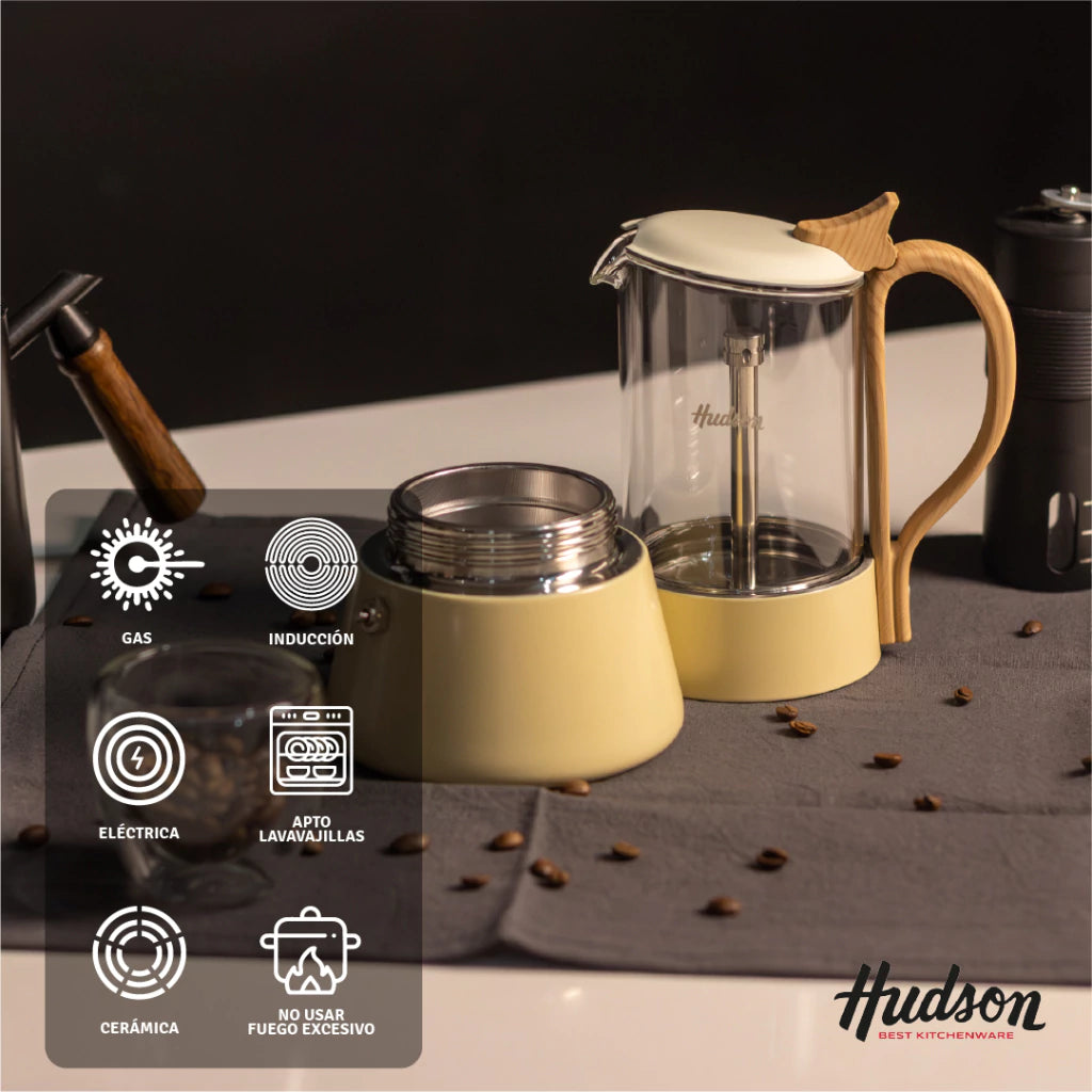 Cafetera Italiana 400ml Acero Inoxidable Harmony Inducción