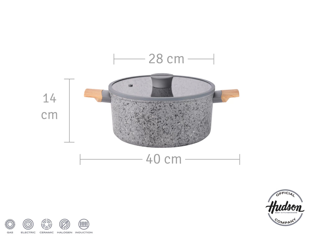 Nueva Olla Stone 28 cm 8.1 Litros de Aluminio Forjado c/ Antiadherente