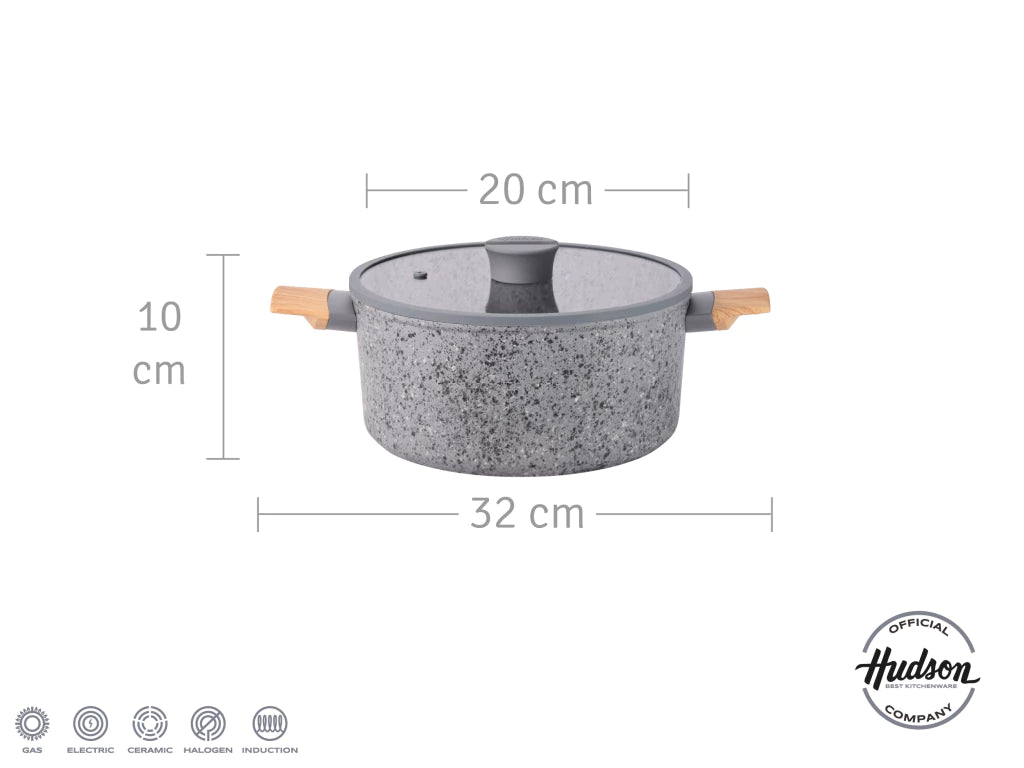Nueva Olla Stone 20 cm 2.6 Litros Aluminio Forjado c/ Antiadherente 2.6 Litros