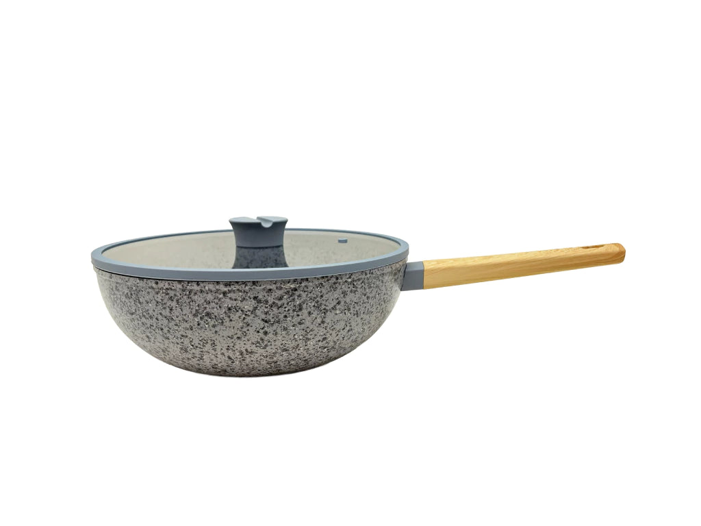 Nuevo Wok 28 cm STONE de Aluminio Forjado c/ Antiadherente p/ Inducción