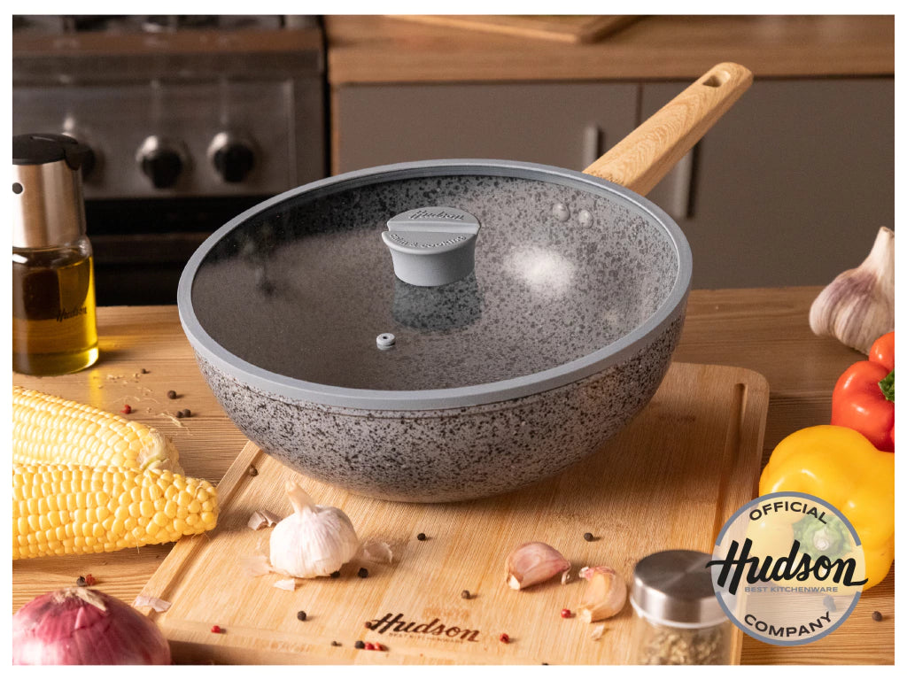 Nuevo Wok 28 cm STONE de Aluminio Forjado c/ Antiadherente p/ Inducción