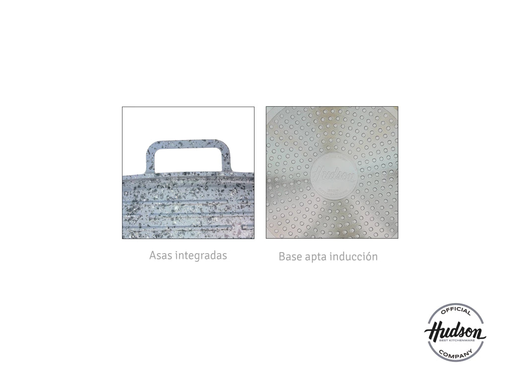 Nueva Bifera 28 cm STONE de Aluminio Forjado c/ Antiadherente p/ Inducción